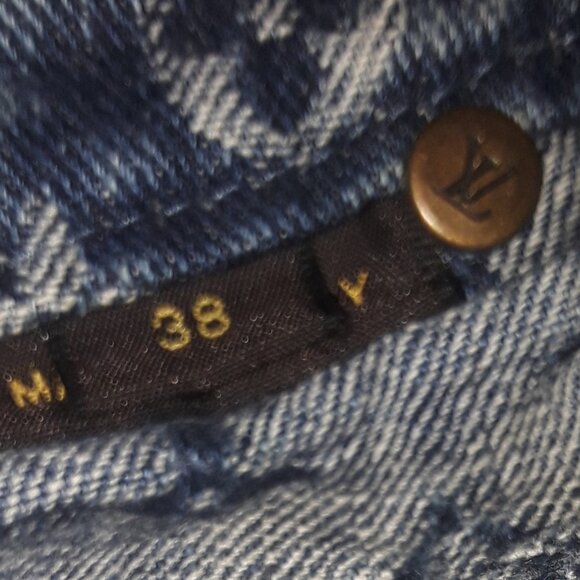 Vintage Louis Vuitton monogram logo denim jeans size 38--guaranteed authentic - Picture 4 of 13